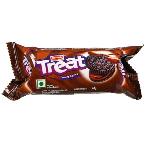 BRITANNIA TREAT CHOCOLATE  BISCUIT 10Rs